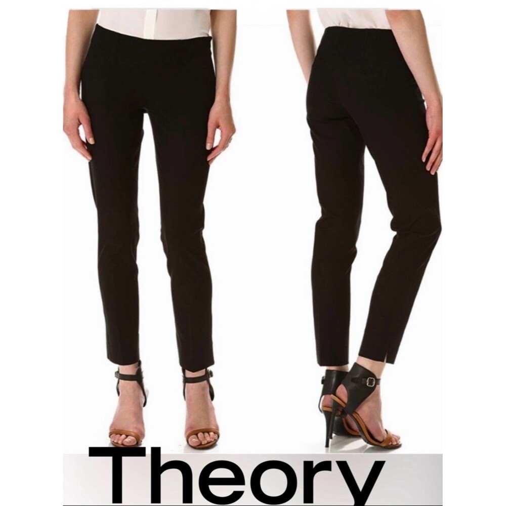 Theory Skinny Legging Eco New Bistretch Pants Black Size 2 NWT Retail $275